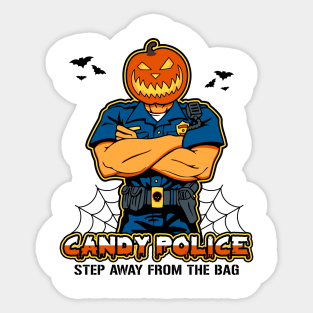 Halloween Candy Police Sticker